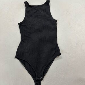 Abercrombie & Fitch Black Ribbed Bodysuit